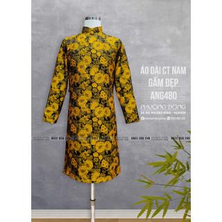 Áo Dài Cách Tân Nam Gấm ANG480